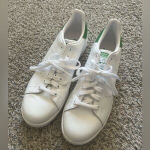 Adidas Stan Smith White and Green Shoes